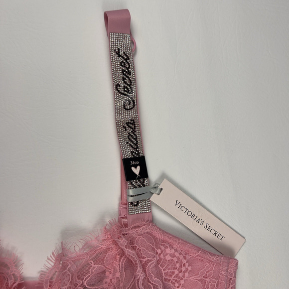 Victoria's Secret Very Sexy Shine Strap Bra Push Up Without Padding Pink 34DD - Picture 4 of 7